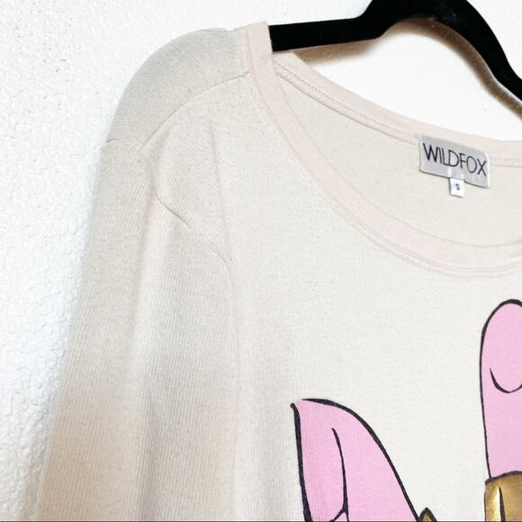 Wildfox Brigitte Lipstick Baggy Beach Sweatshirt Size Small - Picture 4 of 12